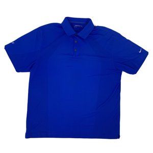 Men's Nike Golf Dri-Fit Short Sleeve Polo Shirt Blue XXL Woodmore‎ Golf